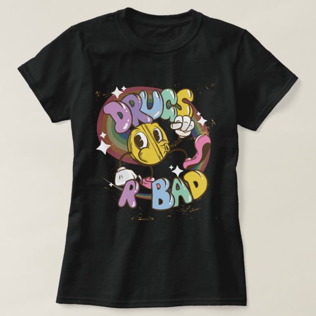 Drugs R Bad Mkay Funny Anti-Drugs Pullover Hoodie (Design Front)