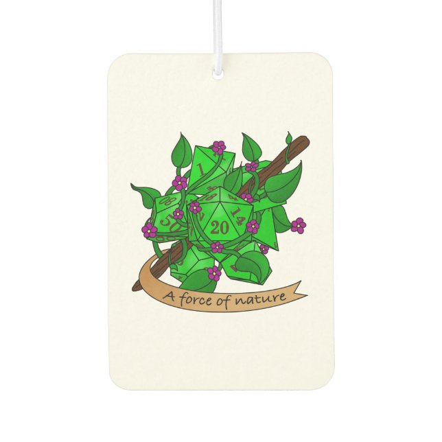 Druid Dice Design Car Air Freshener (Front)