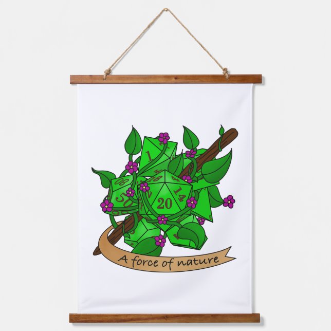 Druid Dice Design Hanging Tapestry (Front)