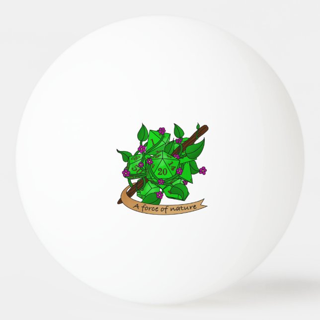 Druid Dice Design Ping Pong Ball (Front)