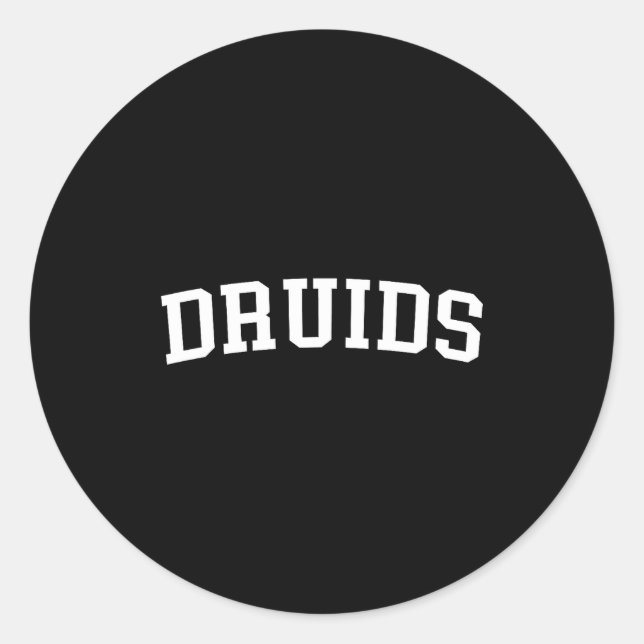 Druids  classic round sticker (Front)