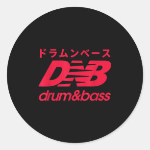 Drum And B Vintage Japanese Electronic Music  Classic Round Sticker