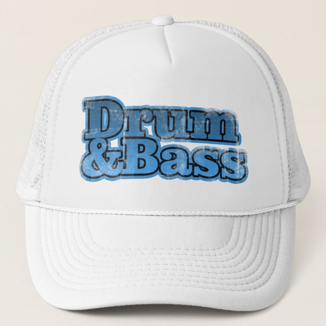 Drum and Bass Blue Trucker Hat (Front)