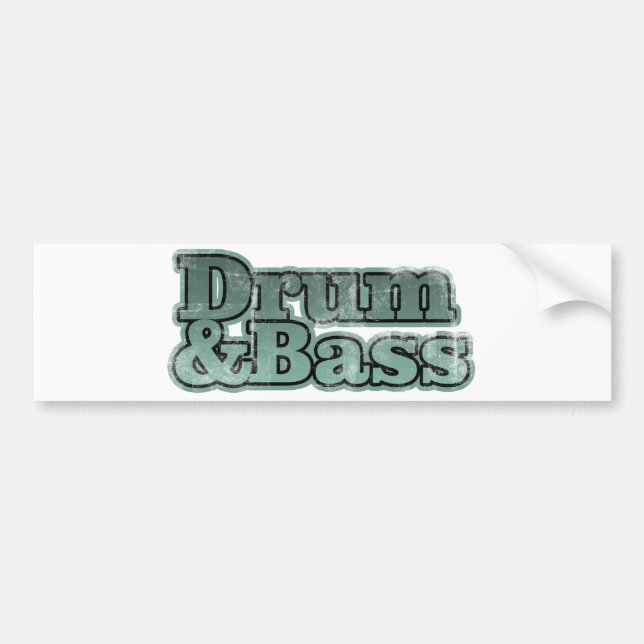 Drum and Bass Bumper Sticker (Front)