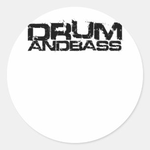Drum and Bass Classic Round Sticker
