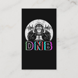 Drum and Bass Electronic Gorilla Vaporwave Music Business Card