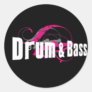 Drum and Bass Mob Classic Round Sticker