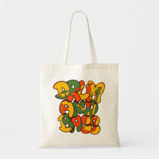 drum and bass reggae colour - logo, graffiti, sign tote bag