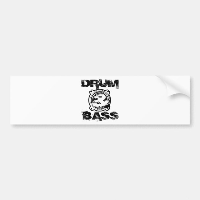 Drum and Bass Subwoofer Bumper Sticker (Front)