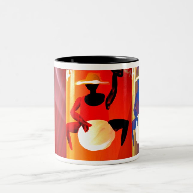 Drum Beat Two-Tone Coffee Mug (Center)