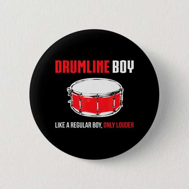 Drum Boy Funny Cute Marching Band 6 Cm Round Badge (Front)