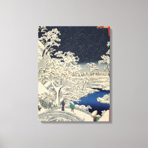 Drum Bridge at Meguro and Sunset Hill. Canvas Print
