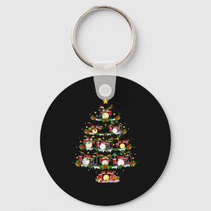 Drum Christmas Tree Lights Drum Music Lover Drumme Key Ring