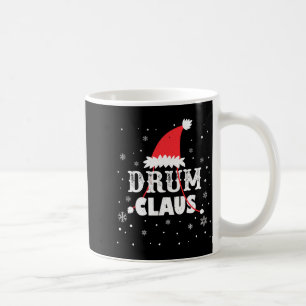 Drum Claus Santa Christmas Drummer Long Sleeve  Coffee Mug