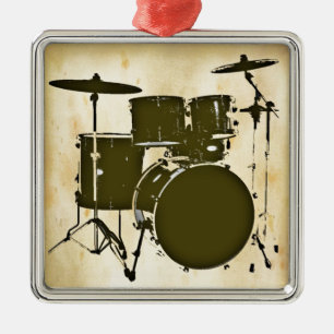 drum / drums metal tree decoration