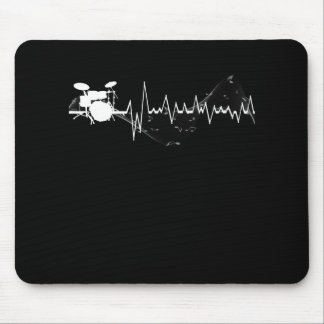 drum heartbeat music lover drummer lifeline gift mouse pad