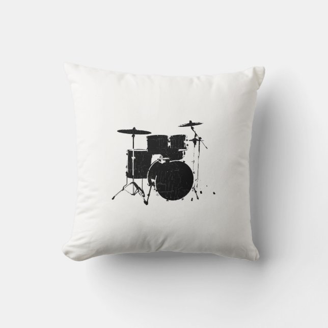 drum-kit black&white cushion (Front)