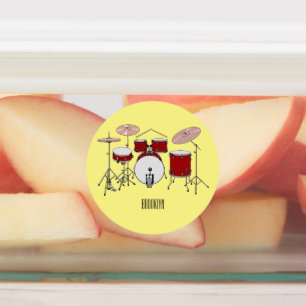 Drum kit cartoon illustration 
