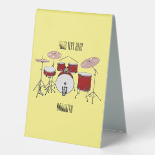 Drum kit cartoon illustration