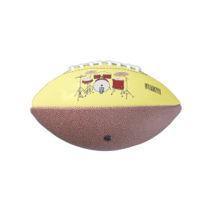 Drum kit cartoon illustration football