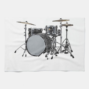 "Drum kit" design gifts and products Tea Towel