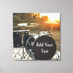 Drum Kit Drummer Rock Personalise Customise Canvas Print