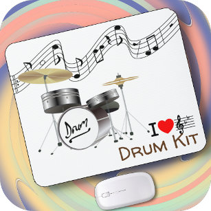 DRUM KIT on a Mouse Pad - I Heart Music