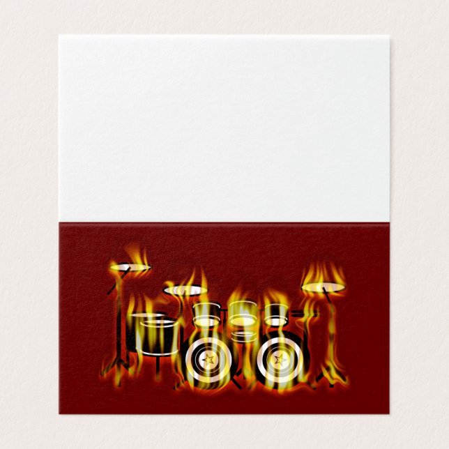 Drum kit on fire - flaming drum set (Outside Unfolded)