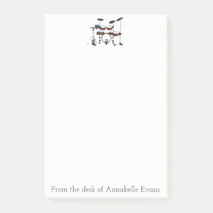 Drum Kit Personalize Post-it Notes