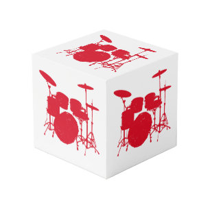 Drum Kit Silhouette Cube