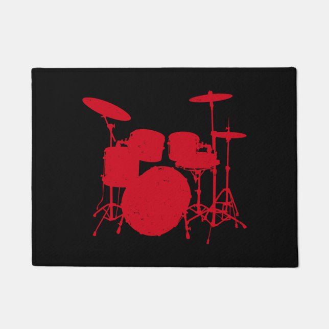 Drum Kit Silhouette Doormat (Front)