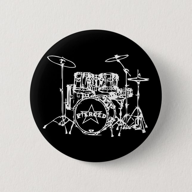 Drum Kit Special 6 Cm Round Badge (Front)