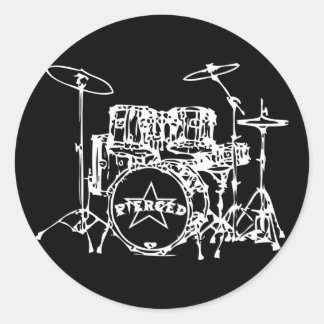 Drum Kit Special Classic Round Sticker