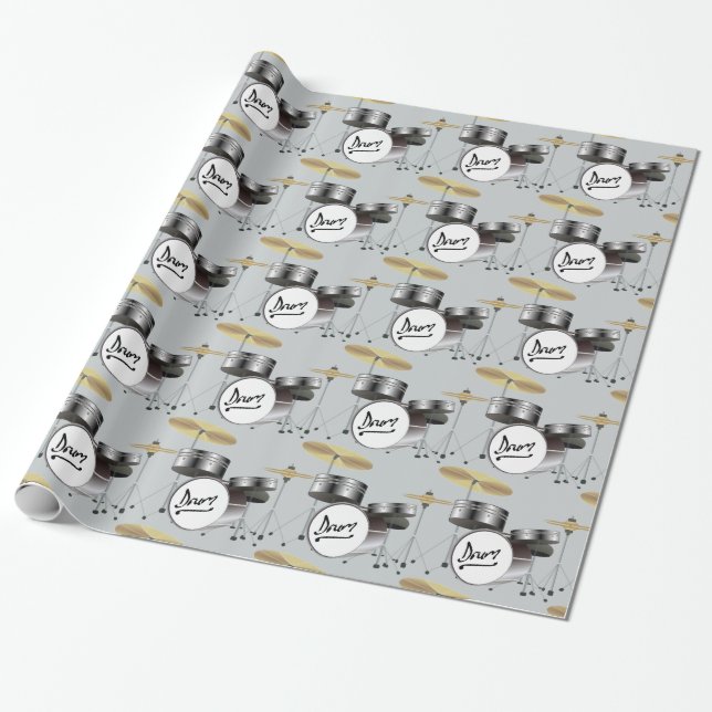 Drum Kit - wrapping paper (Unrolled)