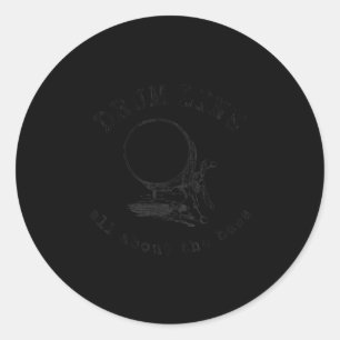 drum line - all about  bass   marching band classic round sticker