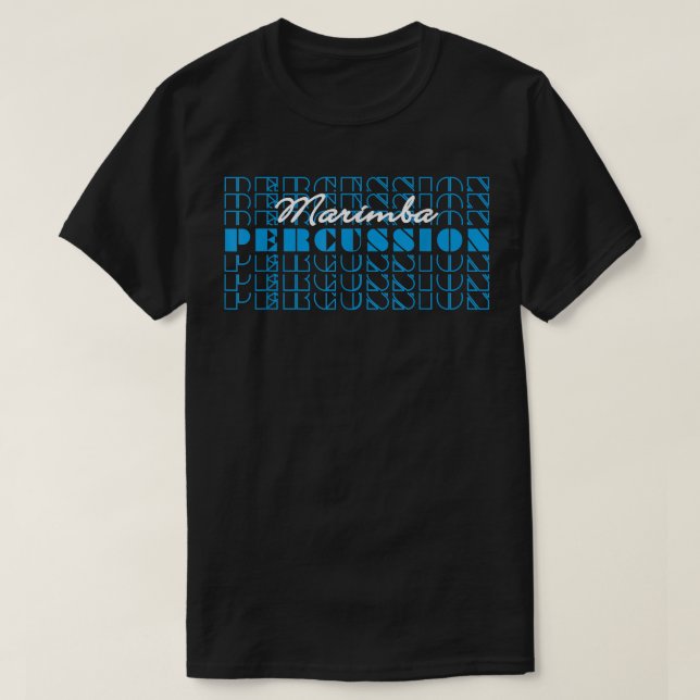drum line percussionist marching band drumline pit T-Shirt (Design Front)