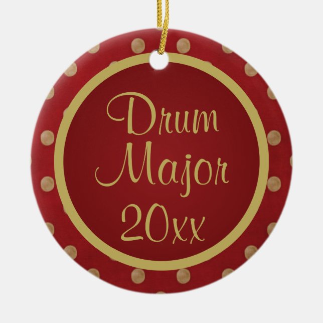 Drum Major Customised Music Ornament Gift (Front)
