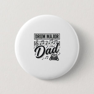 Drum Major Dad Vintage Music Shirt Design_1 6 Cm Round Badge