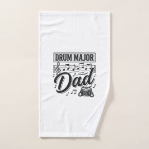 Drum Major Dad Vintage Music Shirt Design_1 Hand Towel