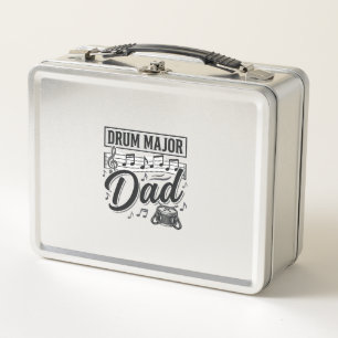 Drum Major Dad Vintage Music Shirt Design_1 Metal Lunch Box