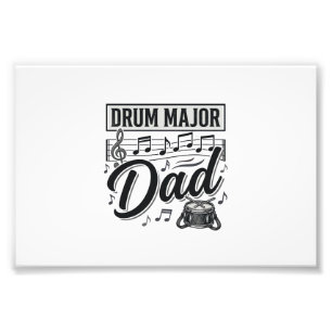 Drum Major Dad Vintage Music Shirt Design_1 Photo Print