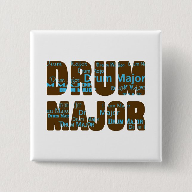 Drum Major Font 15 Cm Square Badge (Front)