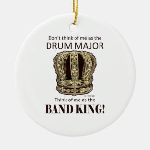 Drum Major King Ceramic Ornament