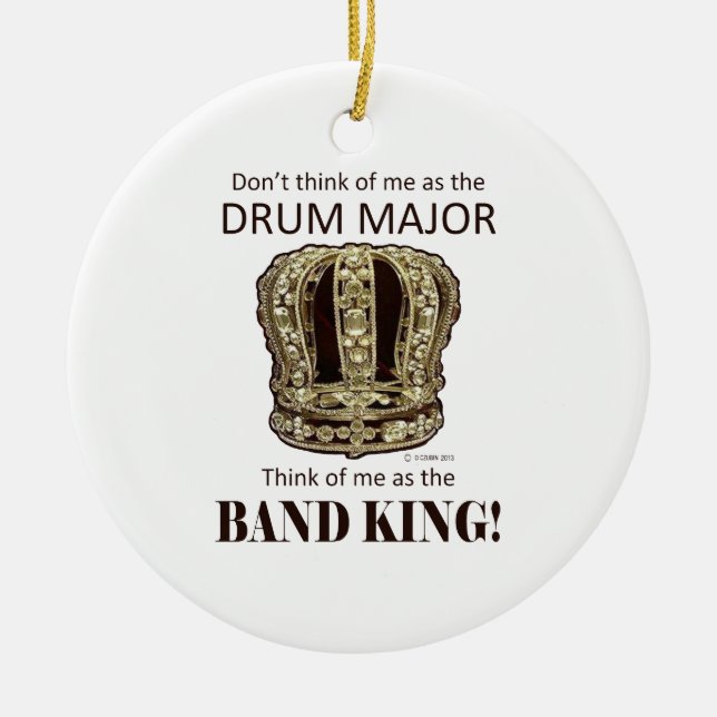Drum Major King Ceramic Ornament (Front)