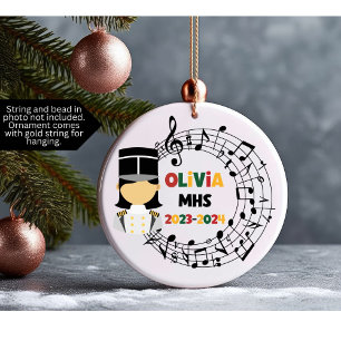 Drum Major Marching Band Christmas Ornament