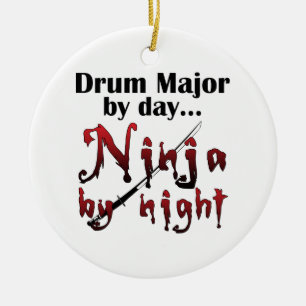 Drum Major Ninja Ceramic Tree Decoration
