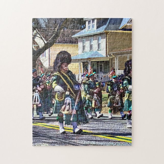 Drum Major of Pipe Band Jigsaw Puzzle (Vertical)
