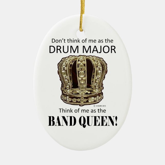 Drum Major Queen Ceramic Tree Decoration (Front)
