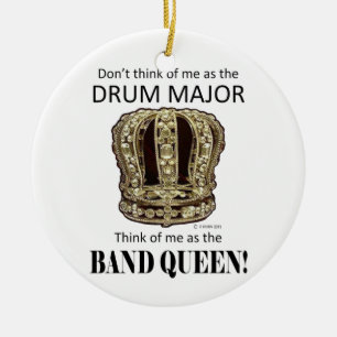 Drum Major Queen Ceramic Tree Decoration