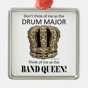 Drum Major Queen Metal Ornament